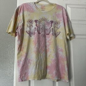 Tie-Dye Butterfly Graphic Tee